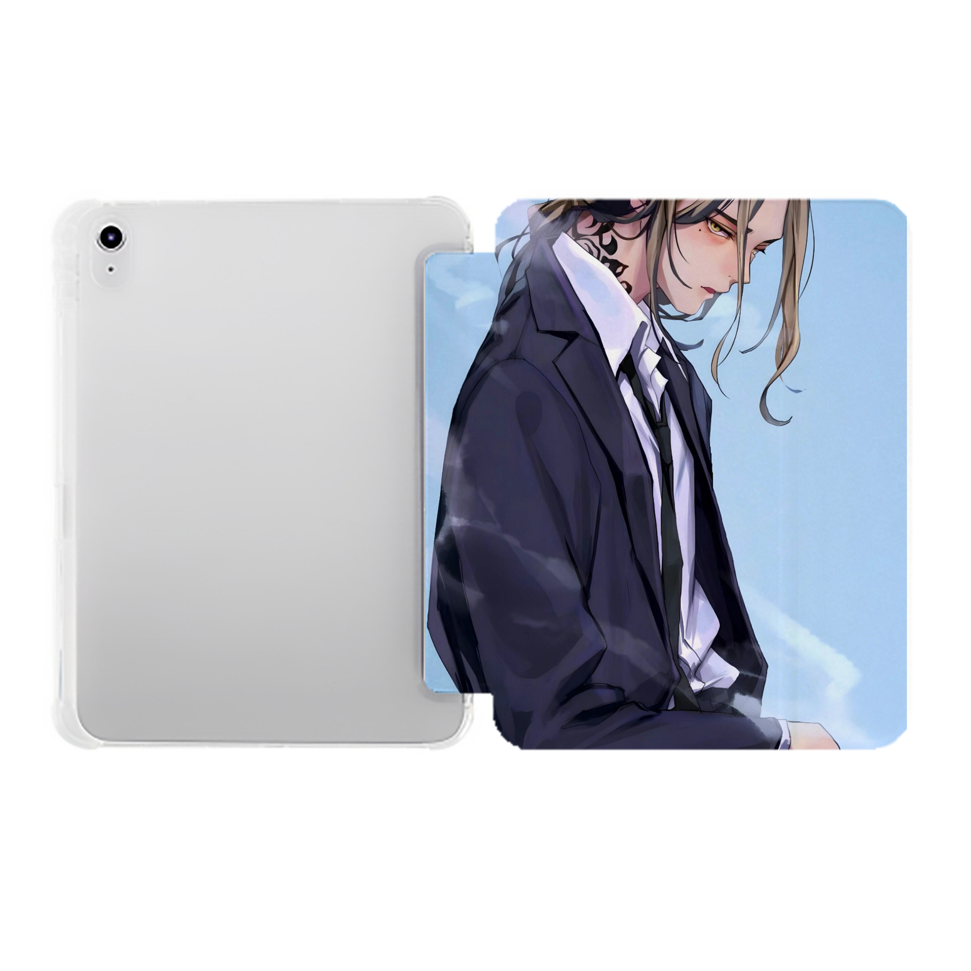 （画像用） 東京リベンジャーズ Tokyo Revengers IPad ケース ペン収納付き 三つ折りスタンド PUレザー×シリコン 対応機種9.5/10.5/10.9インチ